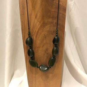 Olive Tagua Seed Necklace